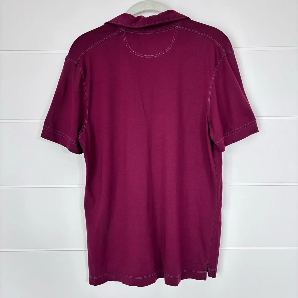 Banana Republic Maroon Red Polo Shirt Classic Short Sleeve Men's Size Small